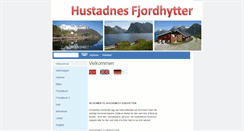 Desktop Screenshot of hustadnes-fjordhytter.no